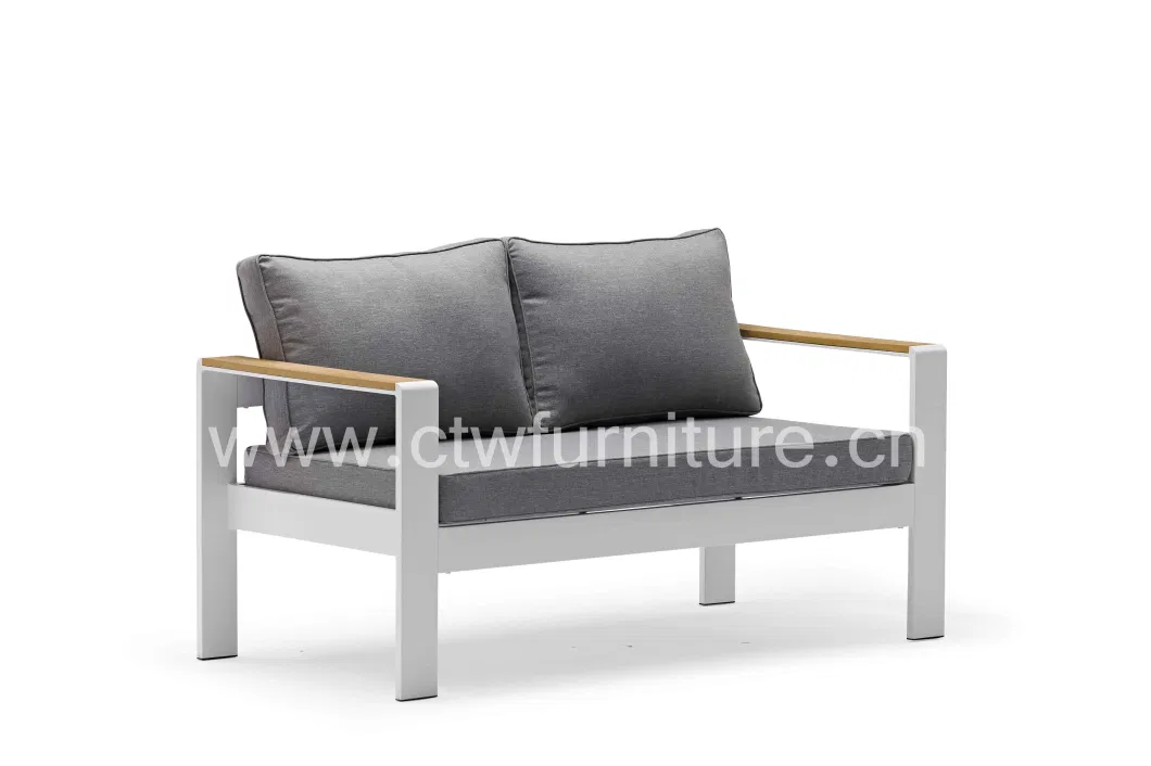 Plastic Wood Aluminum Frame Sofa Furniture Garden Outdoor Balcony Sofa