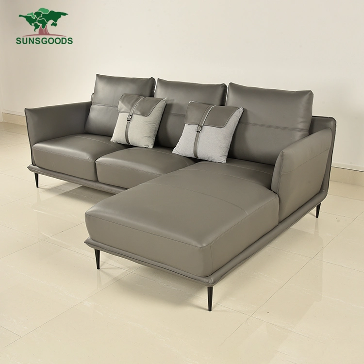 2020 Latest Design Modern Living Room Couch Leather Corner Sofa